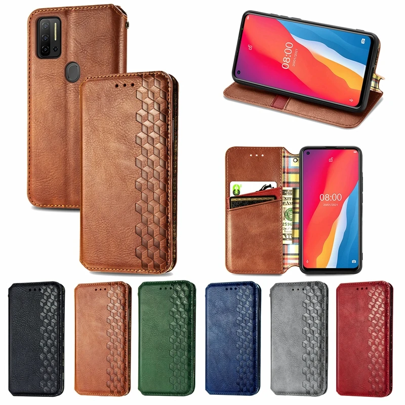 10Pcs Lattice PU Leather Wallet Flip Phone Cover TPU Case for Ulefone Note 10 Ulefone Note 11P