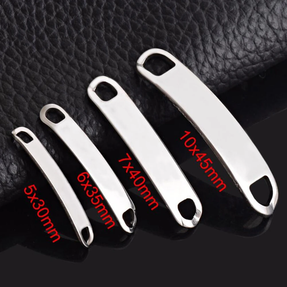 20 Stück silberfarbene Herren-Anhänger aus Edelstahl, ID-Armband, Schmuckherstellung, Hundemarke für die Herstellung von Geschenken, zum Stempeln von Schmuck – Detail 1