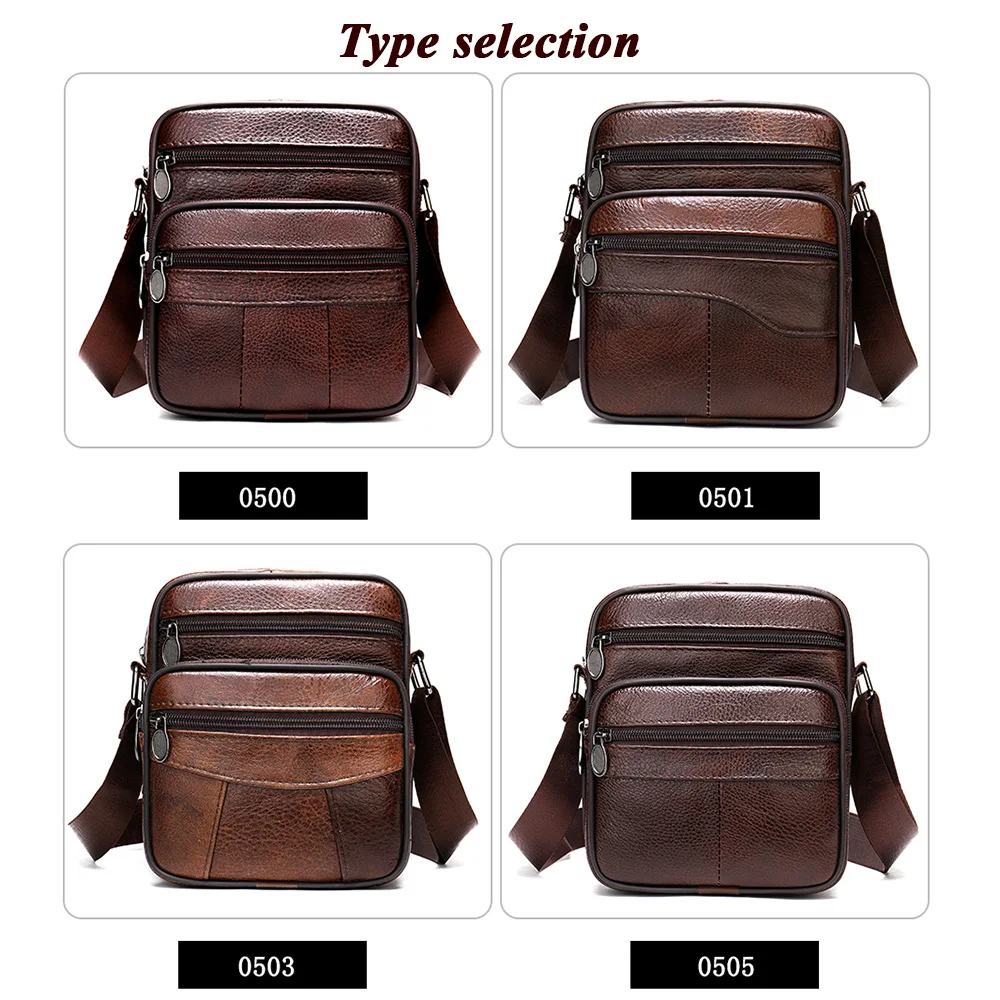 MVA Men\'s Bag Genuine Leather Handbags Men Leather Shoulder Bags Men Messenger Bags Small Crossbody Bags For Man Fashion    0501