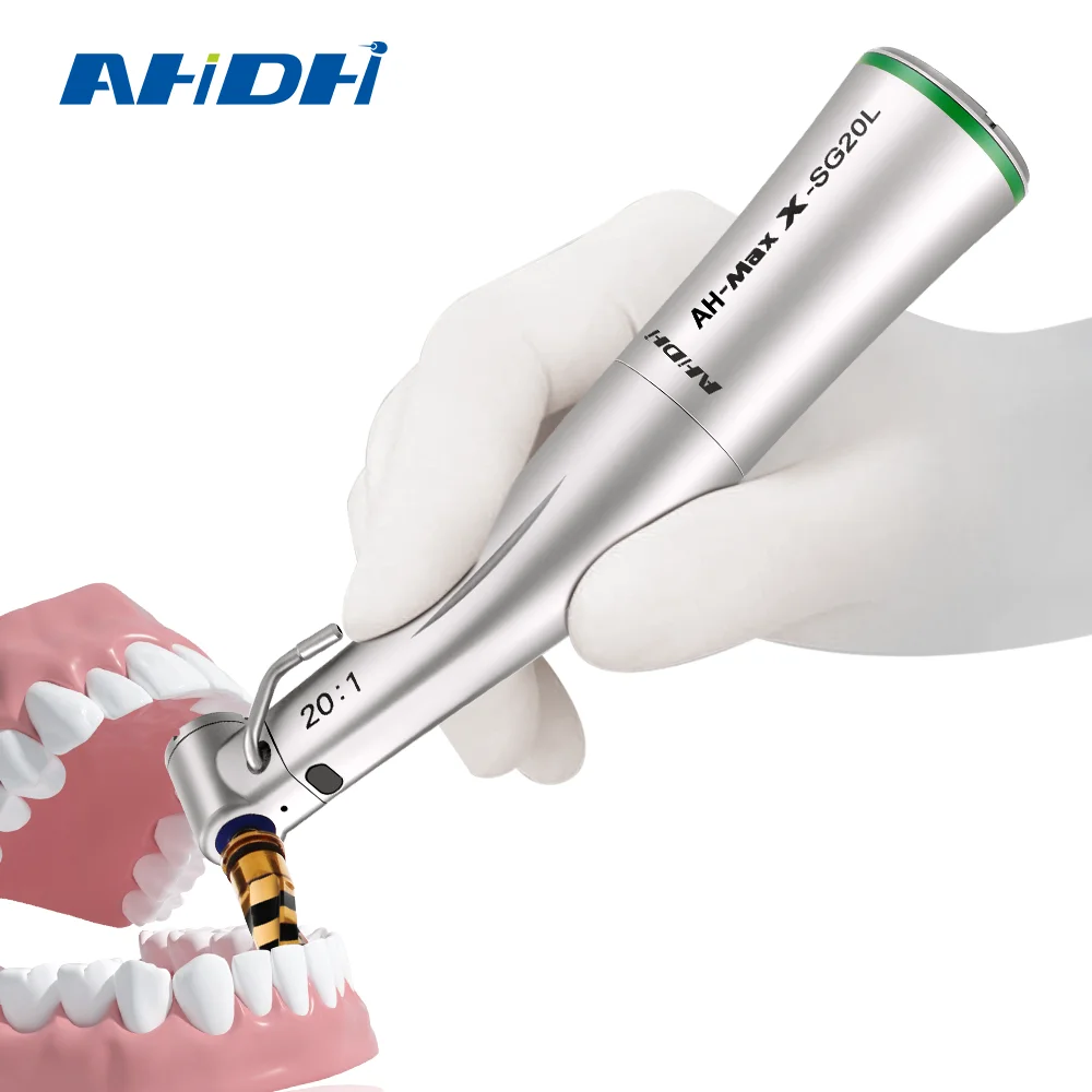 X-SG20L 20:1 Slow Speed Contra Angle Implant Handpiece Dental Optical LED Korea Electrical Surgery Machine Motor