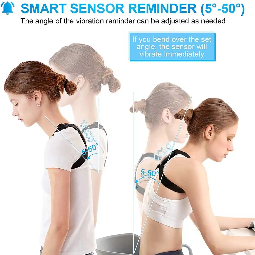 Smart Back Posture Corrector Adjustable Anglel Hunchback Posture Brace Corrector Shoulder Training Belt Correction Spine Suppor