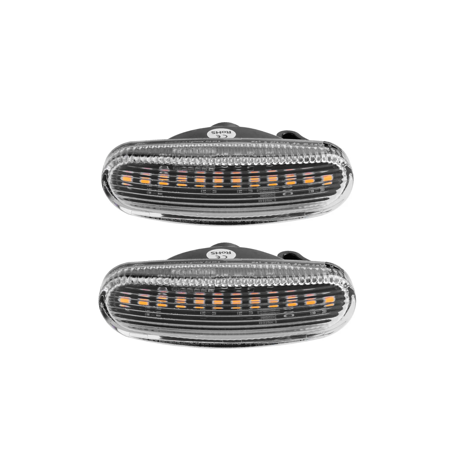 ANGRONG 2x For Peugeot Citroen Fiat Abarth Lancia Canbus LED Side Indicator Repeater Light Amber Clear Lens Auto Lamp