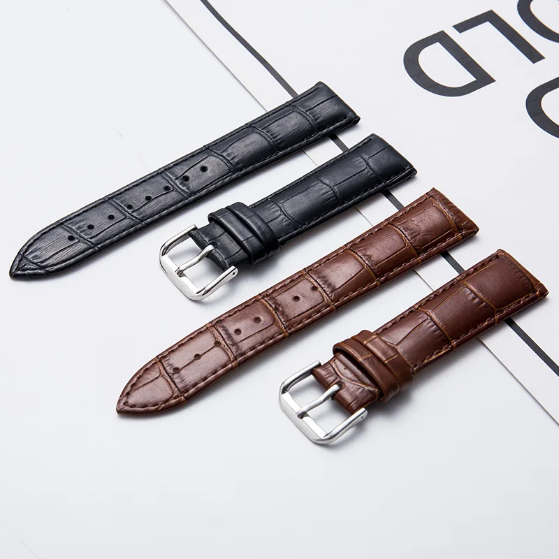 Watch Band Genuine Leather Watchband 16mm 18mm 20mm 22mm watch strap Suitable for Tissot Seiko DW watches galaxy watch gear s3/4