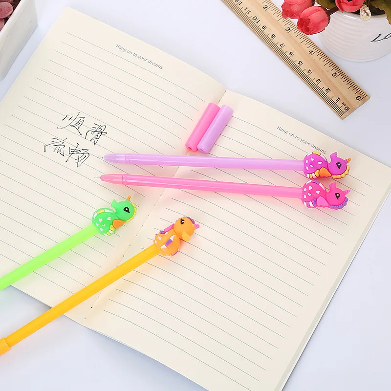 20 PCs Creative horse pen Stationery Gel Pens Set  Korean Style Black Student Exam Pen Cute Cartoon School Supplies Wholesale