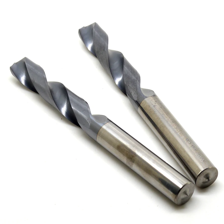 Micro Grain ทังสเตนคาร์ไบด์ CNC Twist เจาะ Bits HRC45 สําหรับงานโลหะ Jobber เจาะบิตเครื่องจักรเครื่องมือ