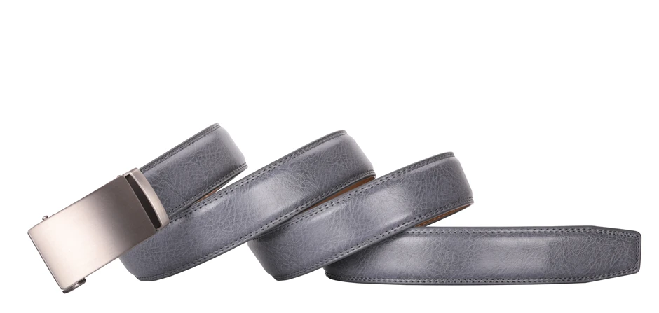 Grau Automatische Schnalle Gürtel Für Männer Luxus Designer Marke Echtes Leder Gürtel Männlichen Casual Formale Kleid Gürtel Hohe Qualität B281 – Detail 11