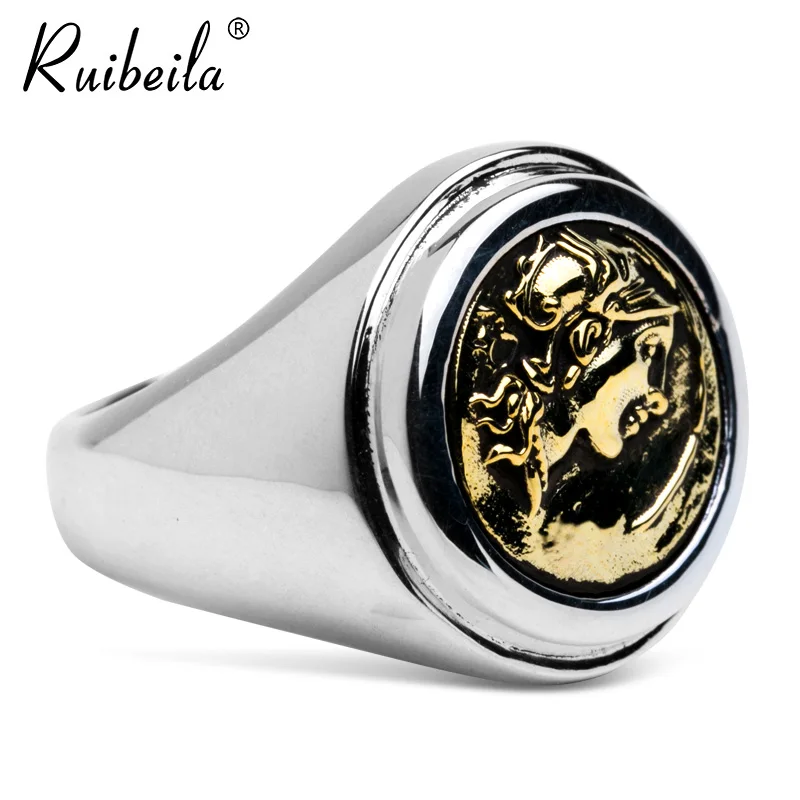 Ruibeila Rome Victory Goddess coin re-gravé bague 925 argent rétro pièce hommes et femmes bijoux bague 2020 nouveau