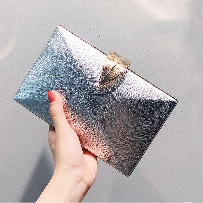 Luxy Moon Women\'s Wedding Clutch Bag Gold Purse Ladies Handbag Party Purse For Bridal Metal Leaf Lock Shoulder Bag ZD1524