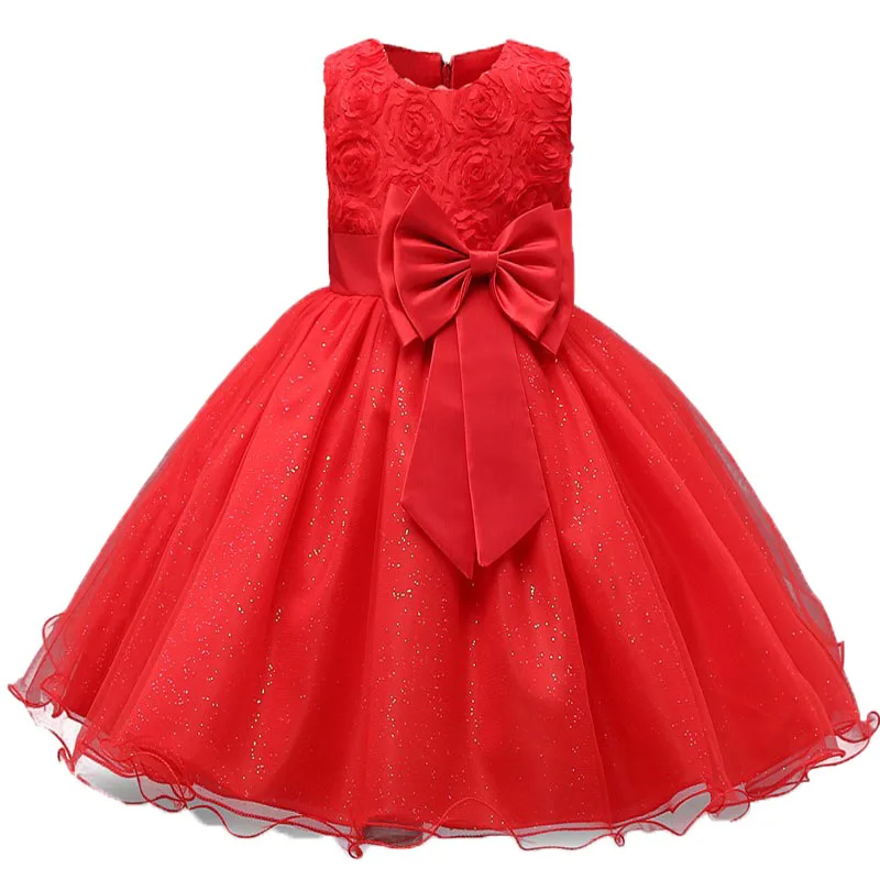 Baby Girls Sequins Flower Party Tutu Dress Clothes Children Girls Wedding Birthday Dress Clothing Infant Kids Christmas Costume