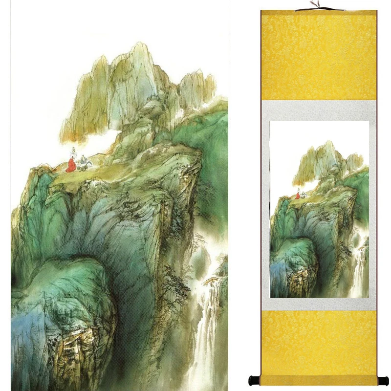 landscape  painting  Home Office Decoration Chinese scroll painting Mountains and river  painting 2019081225