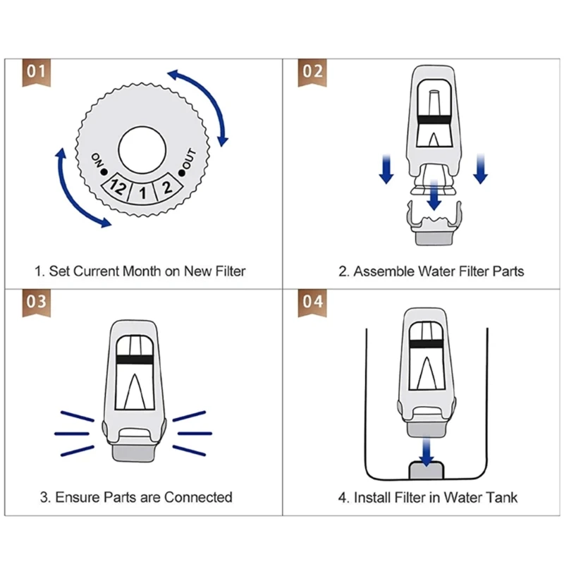 1pc Replacement Water Filter for Breville Claro Espresso Coffee Machine Compare to Part Replacement BES008WHT0NUC1