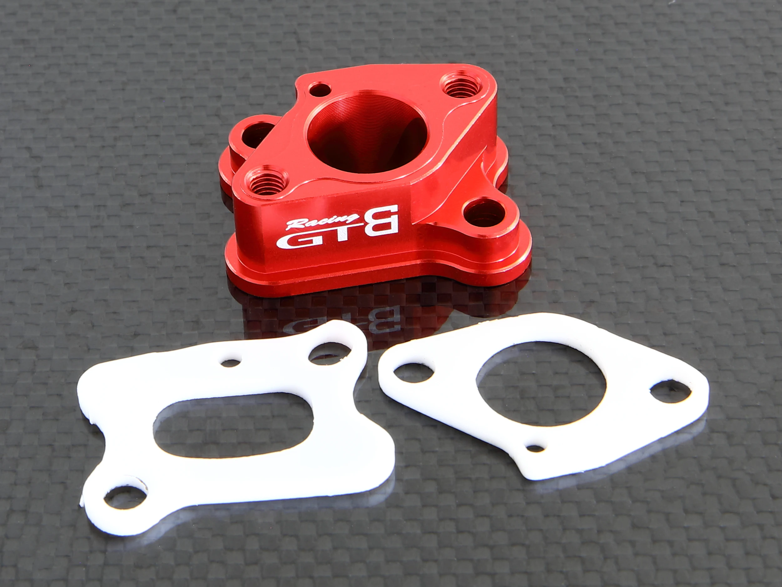 GTBRacing CNC Aluminum Metal Intake Manifold with TFL White Gasket for HPI km rv baja 5b ss 5sc