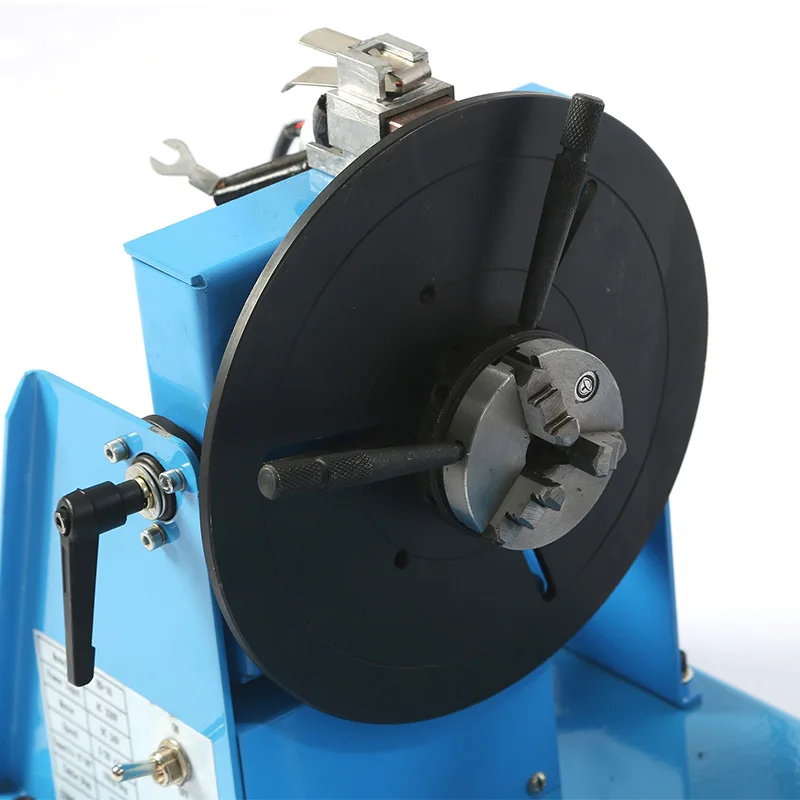 Small Welding Positioner Combined Automatic Welding Turntable + 65mm Chuck + Gun Frame + Tailstock HD-10 