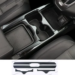 Car center cup holder frame Trim for Honda CRV CR-V 2017 2018 2019 2020 2021 Interior Accessory detail styling 2022 carbon fiber