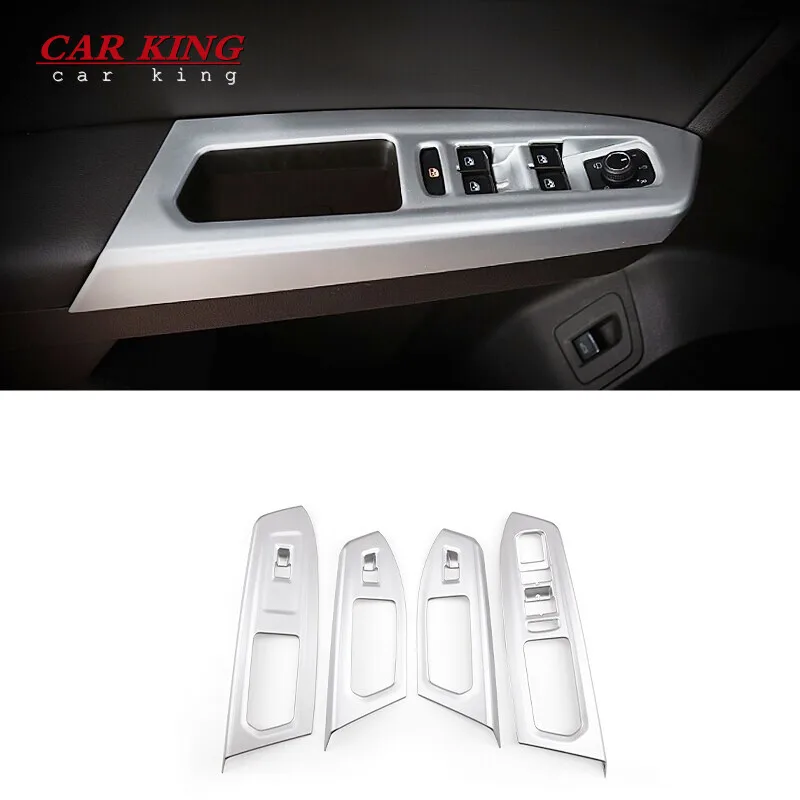 

ABS Matte Car Door Window glass Lift Control Switch Panel Cover Trim For Volkswagen VW Teramont Atlas 2017-2020 Accessories 4pcs