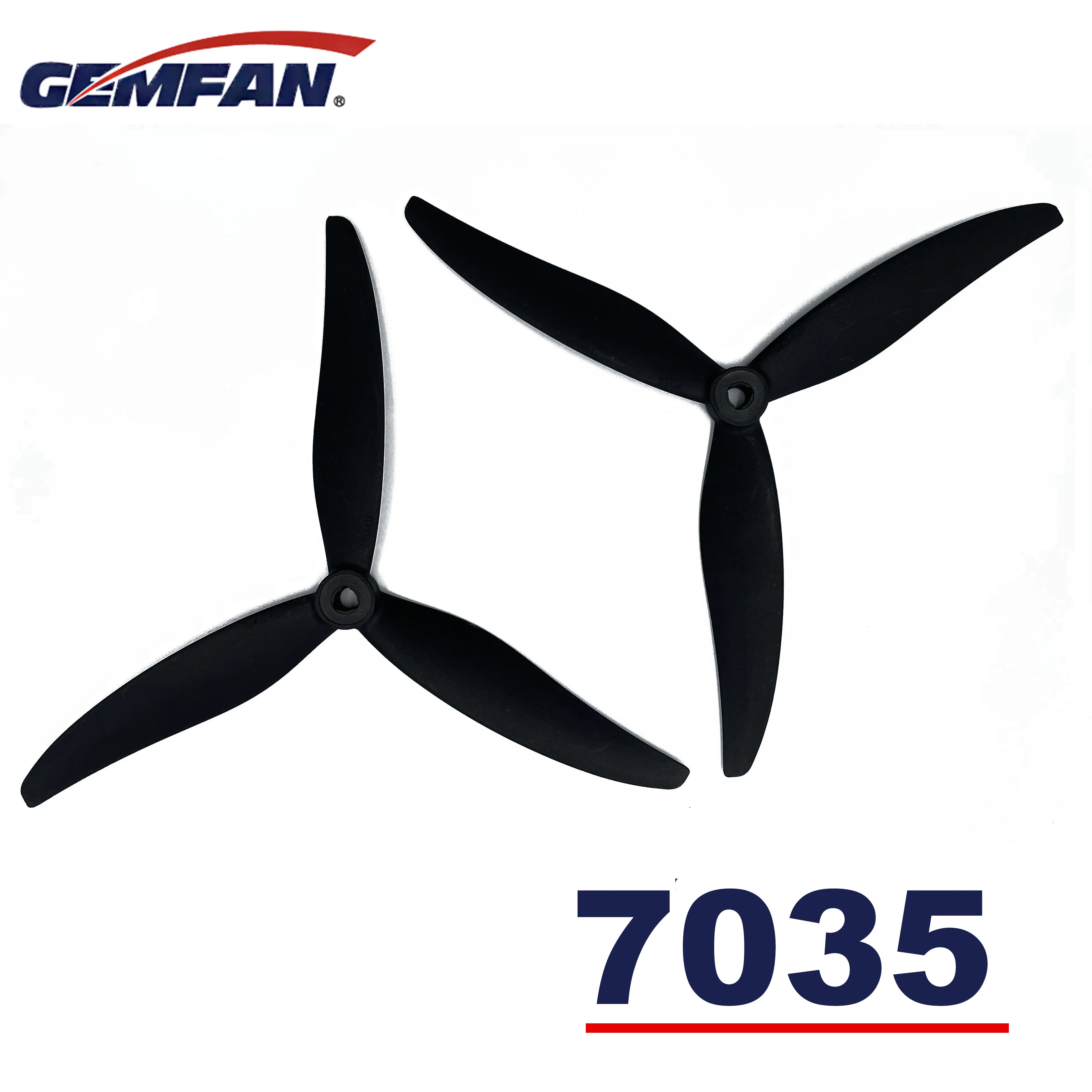 Gemfan Hurricane 7035 7X3.5X3 3-Blade 9inch Reinforced Carbon Nylon Propeller for FPV 7inch Cinelifter Drone MacroQuad LR7