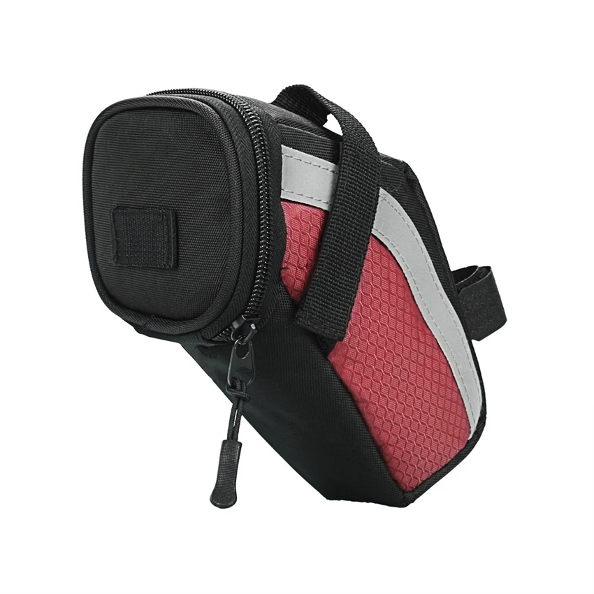 Borsa da sella per bicicletta da bicicletta, borsa da sella per bici impermeabile, borsa da tasca per strumenti di riparazione della bicicletta con strisce riflettenti