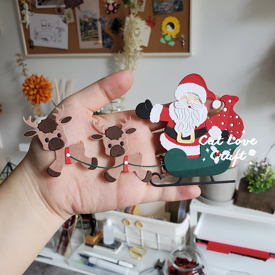 Catlove Christmas Santa Claus Metal Cutting Dies Scrapbooking Stencil Die Cuts Card Making DIY Craft Embossing New Dies For 2020