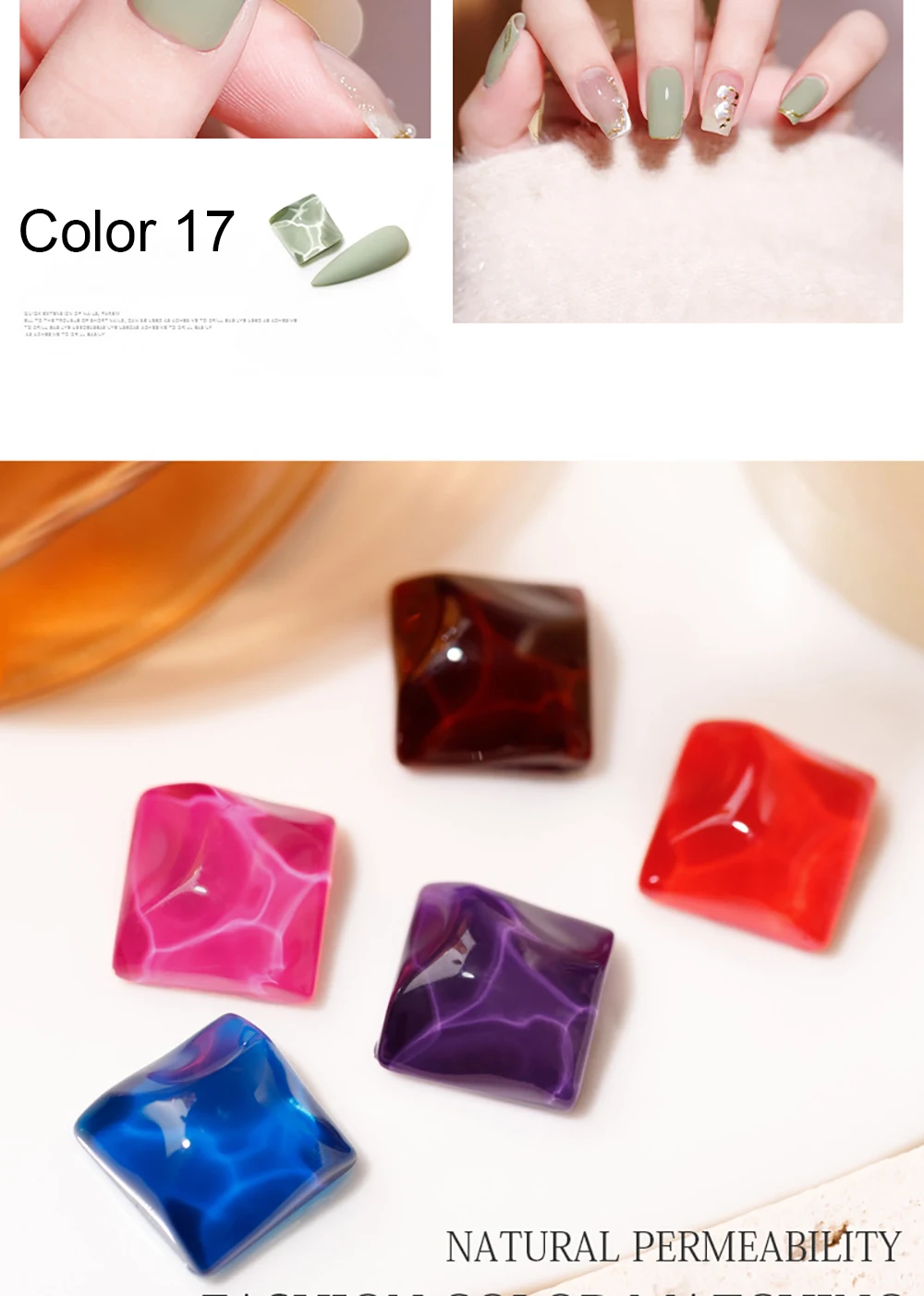 Vendeeni 18 Farben Sommer Gel-Nagellack Semi-Permanenter Bunter UV-Soak-Off Gel-Lack Reiner Farbgel-Lack für Nagelkunst – Detail 13