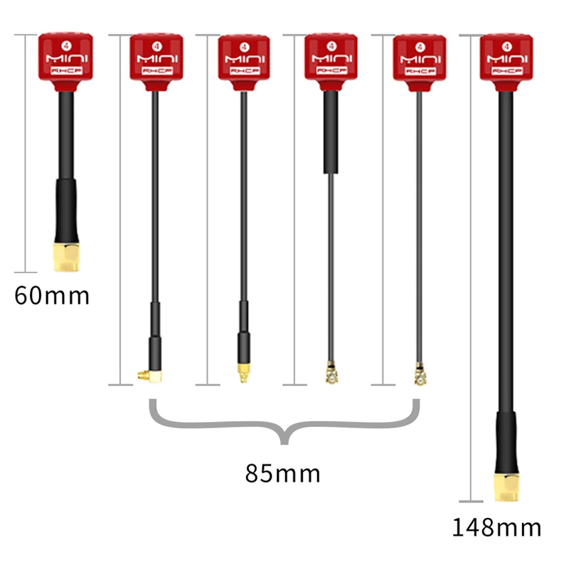 Lollipop 4 MINI Antenna RHCP ad alto guadagno 5.8G 2.8dBi SMA / RP-SMA / MMCX / UFL per RC FPV trasmettitore ricevitore Racing Drones DIY