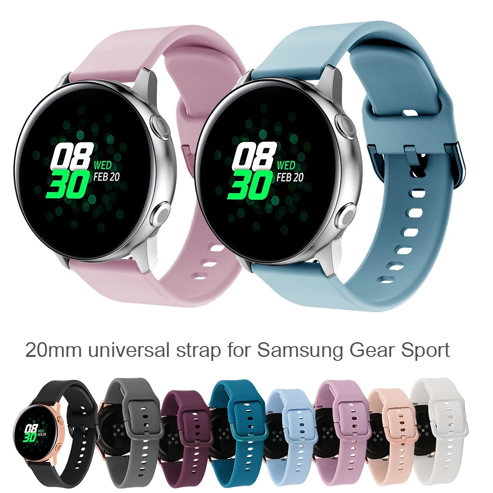 20Mm Dây Đeo Đồng Hồ Cho Samsung Galaxy Đồng Hồ Dây Silicon Dây Đeo Dành Cho Samsung Galaxy Samsung Galaxy Đồng Hồ Hoạt Động 2 Cho Garmin Vivoactive 3