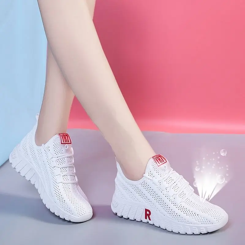 

Tenis Feminino 2021 Summer Women Sport White Tennis Shoes for Women Sneakers Jogging Walking Breathable Ladies Trainers Cheap