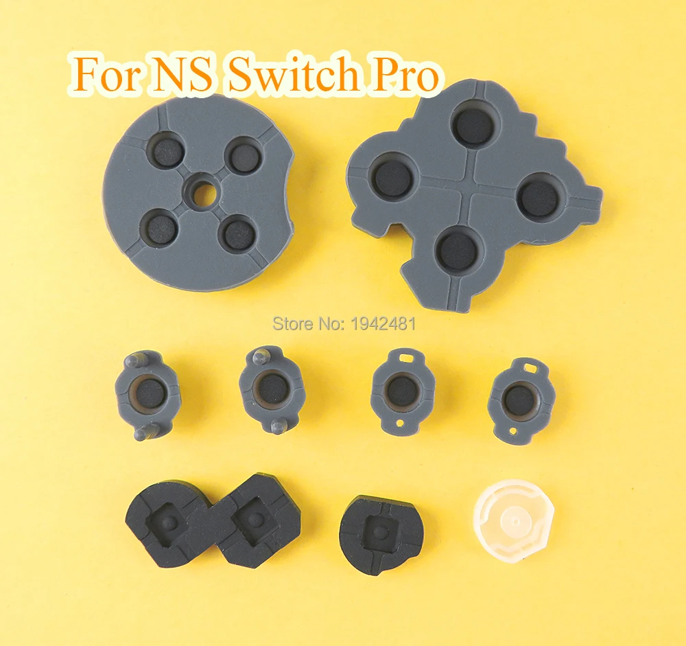 

100sets For NS Pro Controller Silicon Button Repair ABXY Cross Button Conductive Rubber Pad For Nintend Switch Pro Controller