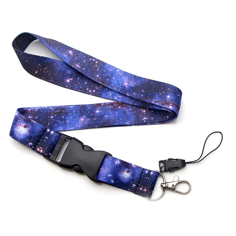 Star Nebula  Neck Strap Lanyard keychain Mobile Phone Strap ID Badge Holder Rope Key Chain Keyrings cosplay Accessories  ribbons