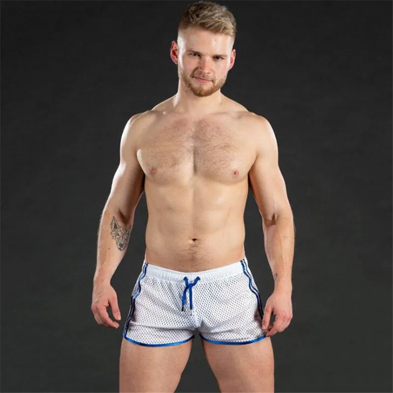 Mens Gym Fitness Shorts Bodybuilding Running sports Jogging Workout Male 2023 Summer Cool Breathable Mesh men Shorts Sweatpants