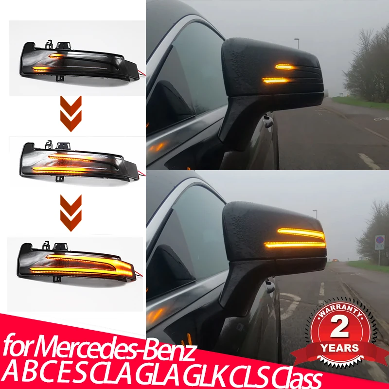 Car Rearview Mirror Indicator Led Dynamic Water Turn Signal For C/E /S/Cla/Gla/Cls Class W176 W204 W246 C216 C117 C218