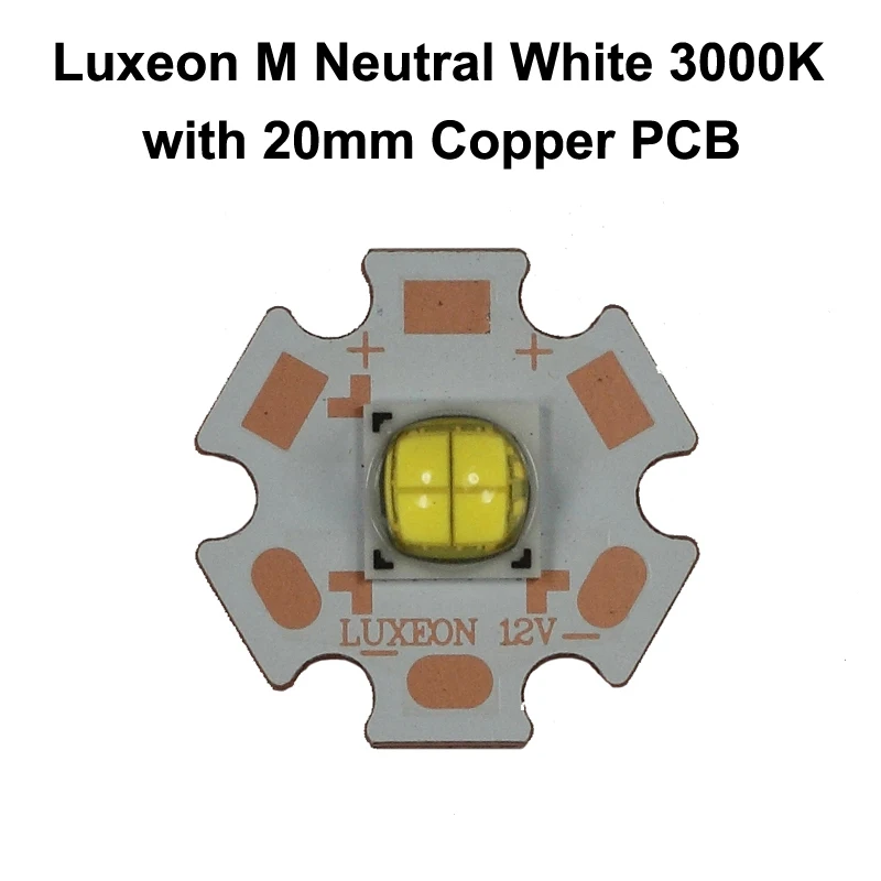 Imagem -04 - Lumileds Luxeon m Lxr7-sw30 Branco Quente 3000k Smd Led Emissor com 16 Mm20 mm Cobre Pcb Lanterna Faça Você Mesmo pc