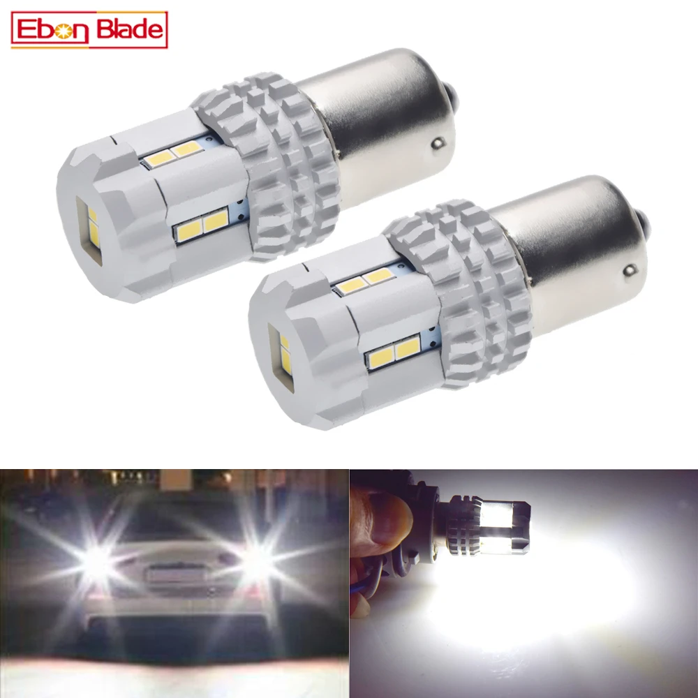 

2 X 1156 BA15S P21W 1157 BAY15D P21/5W Canbus Car LED White Light Bulbs For Auto Tail Brake Stop Reverse Turn Signal Lamp 12V DC