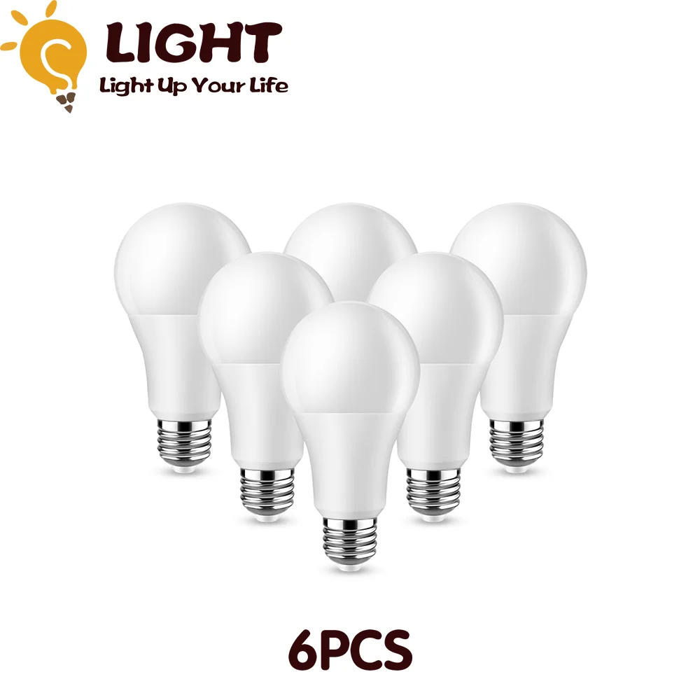 

2022 Focos High Brightness LED Bulb Lamps A60 E27 B22 AC220V-240V 15W Power 3000K/4000K/6000K Lampada Energy Saving Lamp