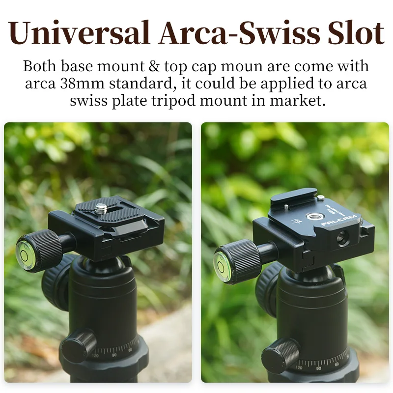 Ulanzi FALCAM F38 Universal Arca-Swiss Slot Quick Release System Plate Clamp Quick Switch Kit for DSLR Camera Gimbal Tripod