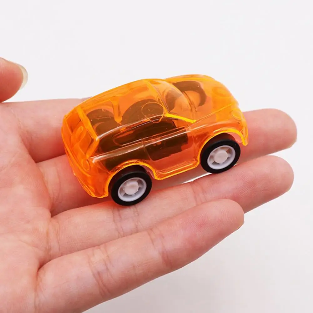 ของเล่นรถลูกอมสีใสพลาสติกน่ารัก Mini ดึงกลับรถยานพาหนะสำหรับเด็กเด็ก