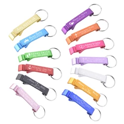 60pcs Personalized Bottle Opener Key Chain Engraved Wedding Favors Brewery Hotel Restaurant Logo party Private Gift Baptism