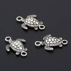 30pcs Silver Color Tortoise Turtle  Charms Animal Connector Pendant Jewelry Making DIY Handmade Accessories Supplies A3399