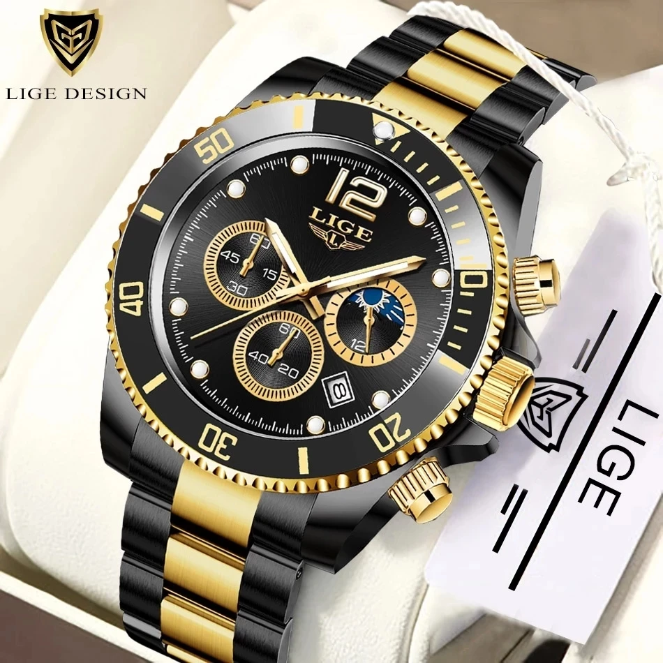 

Relogio Masculino 2021 LIGE Top Brand Luxury Fashion Diver Men Watch Waterproof Date Clocks Sport Watches Mens Quartz Wristwatch