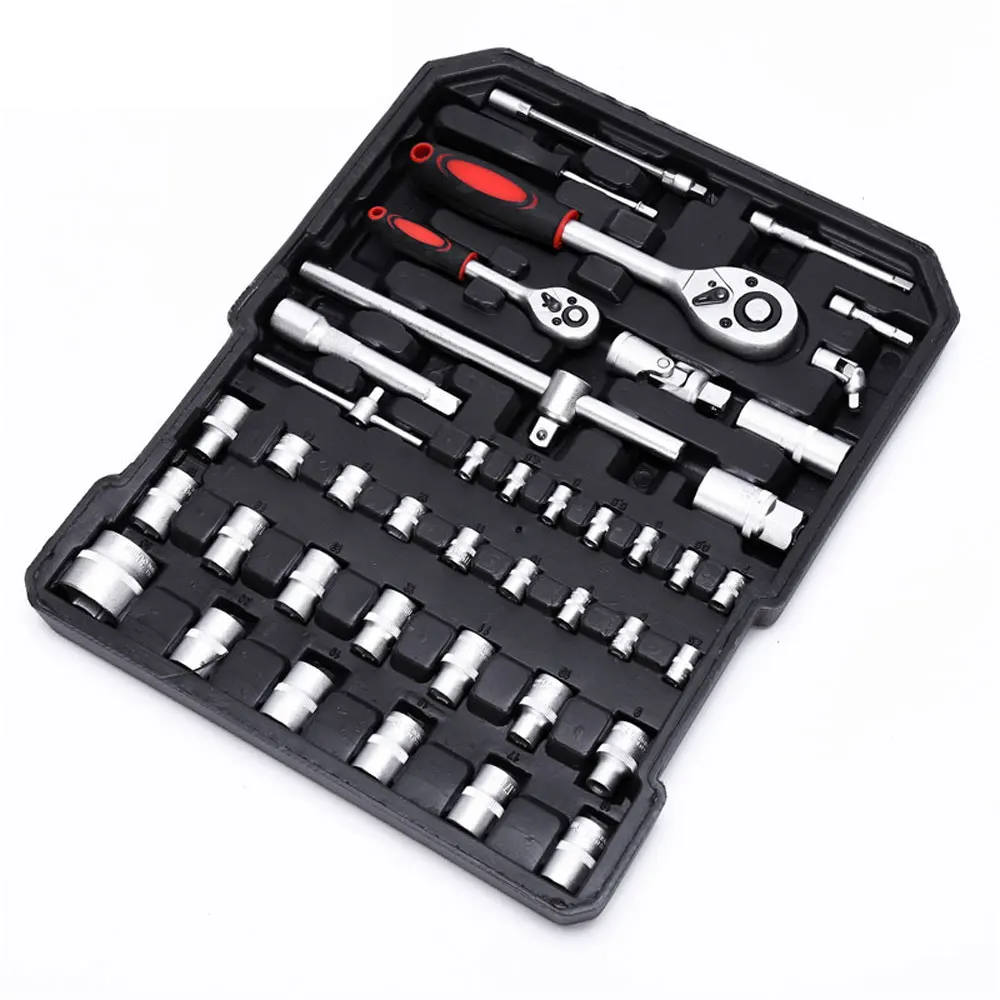 Portable Automotive Sheet Metal Tools 187 Combination Hardware Tool Trolley Type Outer Box Complete Set Car Repair Hardware Tool