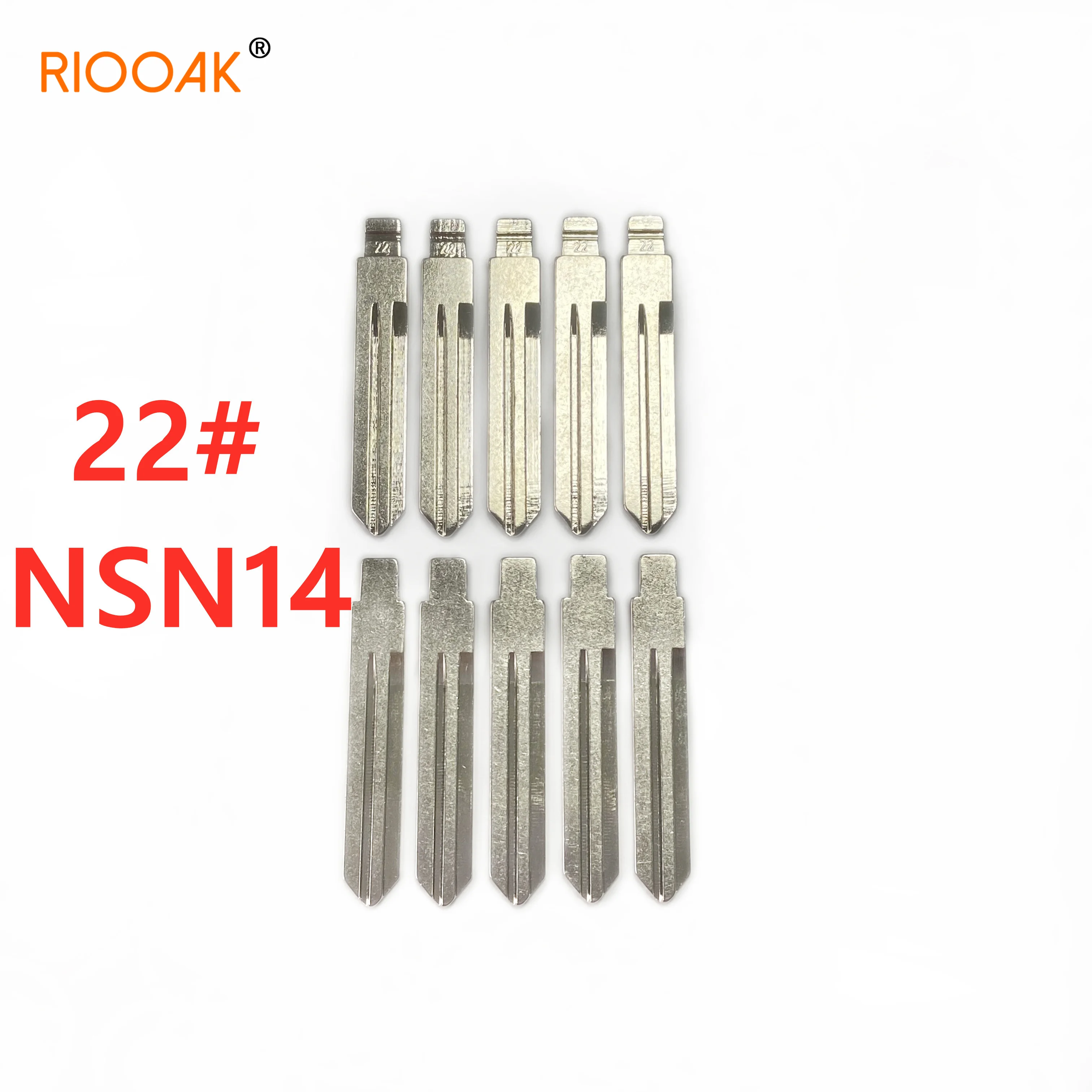 

RIOOAK 10 pcs/lot #22 lishi NSN14 Metal Blank Uncut Flip KD/VVDI Remote Key Blade for Nissan TIIDA Renault Subaru Infiniti