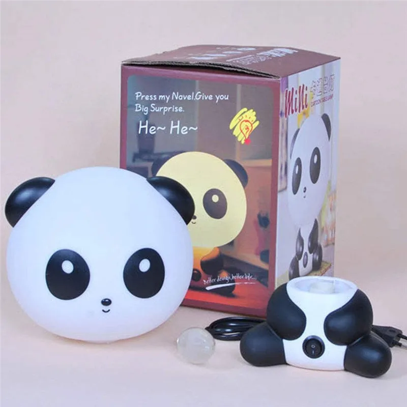 Cartoon panda LED Night light bear Rabbit Dog Table Desk Lamp Kids Baby Sleep Lamp For Bedroom bedside indoor Decoration Lamp