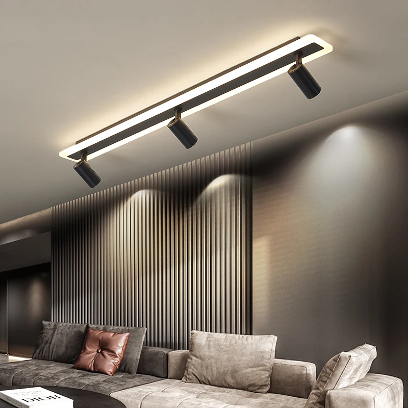 Modern LED Ceiling Lights for Living room Bedroom Kitchen Cloakroom Commercial Place Clothing store Home deco Ceiling lamp Black