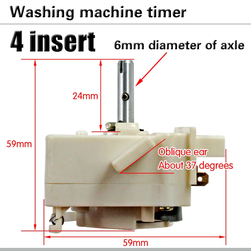 Semi-automatic two-cylinder washing machine timer 4 inserts 45 degree inclined ear timer