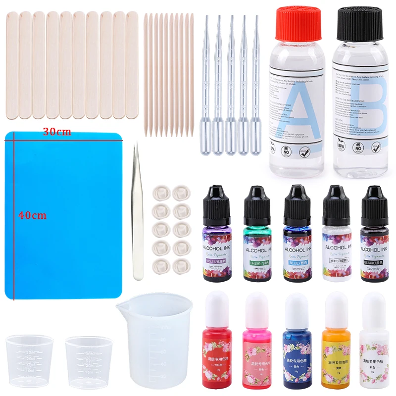 Kit de Moules en Résine Époxy Transparente QIAO 8
