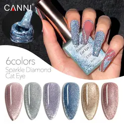 CANNI 16ml Sparkle Diamond Cat Eye White Color Series Milky White Gorgeous Color Full Coverage Venalisa Pink Nude Semi Permanent