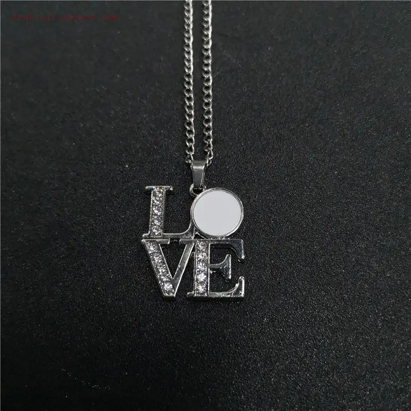 sublimation blank MOM necklaces pendants for  Valentines Day hot transfer printing consumables 30pieces/lot new style