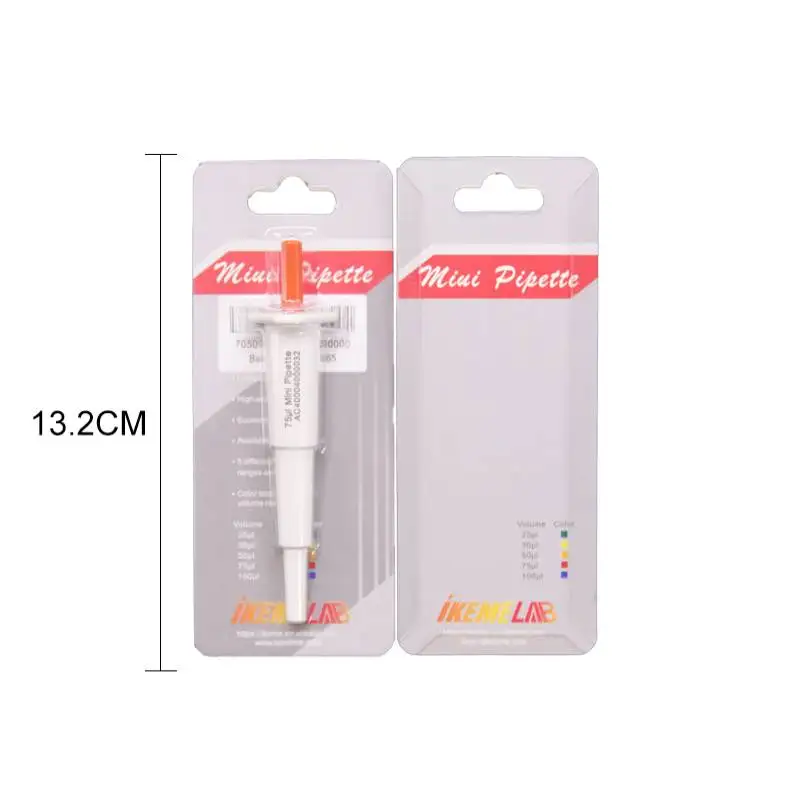 Ikeme Labor pipette Mini-Pipette 200ul Mikro pipette mit festem Volumen, kompatibel mit universellen Laborgeräten mit 10 μl Spitzen