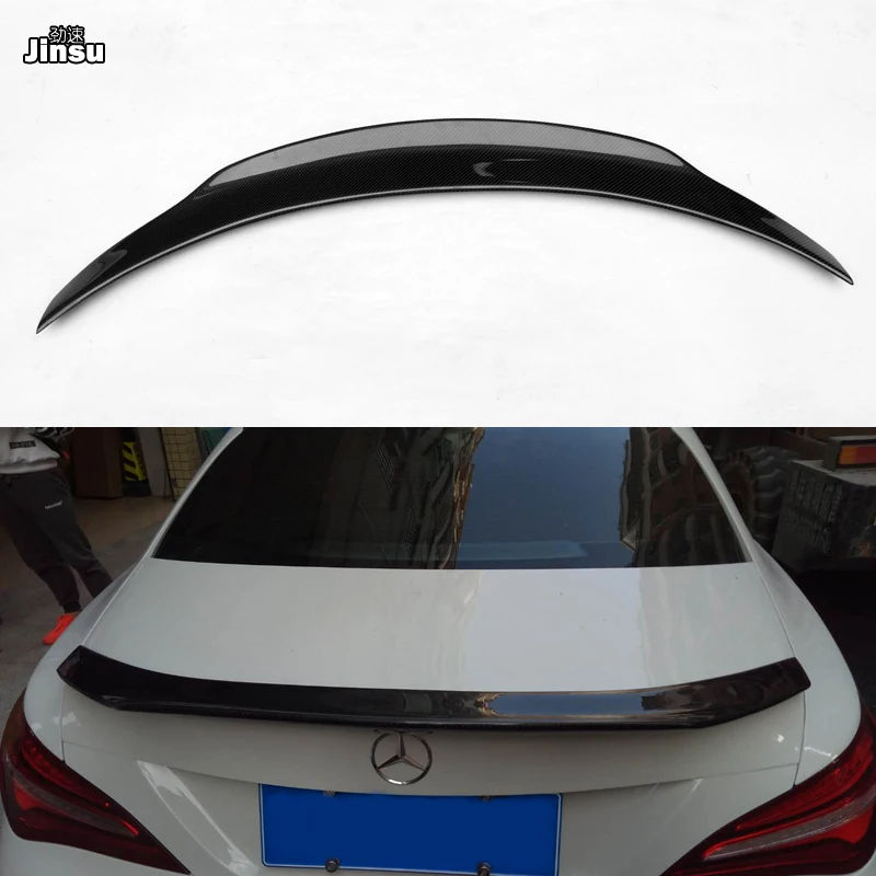 

PSM style carbon fiber rear trunk spoiler lip For Benz CLA class cla180 cla200 cla220 cla250 2013 - 2018 W117 styling back wing