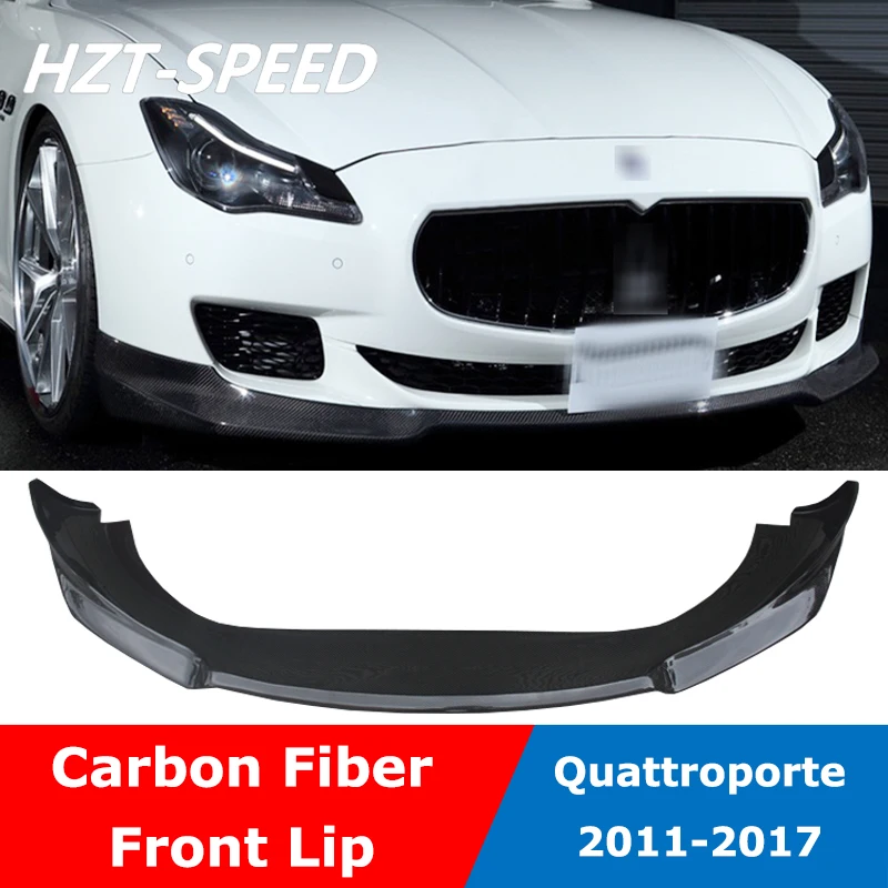 Quattroporte Carbon Fiber Front Shovel Bumper Lip Diffuser Spoiler For Maserati Quattroporte Car Body Kit 2011-2017