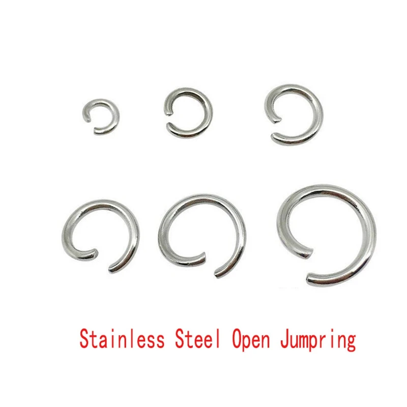 200pcs/lot 3 4 5 6 7 8mm Stainless Steel Split Jump Rings Connectors for Necklace Bracelets Accessories Jewelry Making